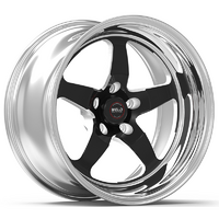 Weld Racing RT-S S71 Polished Wheel With Black Centre 15" x 7.3", 5 x 4.50" B/C, 4.5" B/S, Low Pad Height