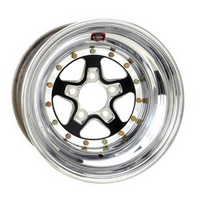 Weld Racing AlumaStar 2.0 15 x 4" Wheel Black Centre /Polished Outer Finish 5 x 4.75" Bolt Circle with 1.75" Backspace