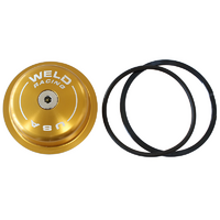 Weld Racing Hub Dust Cap Gold Suit Sprint & Midget With O-Ring & Spiraloc & Oil Hole