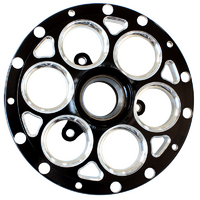 Weld Racing Magnum Midget & Sprint Hub Black L/H Suit Straight Shaft, 13" & 15" Rims With 3-Lug Mount Rotor