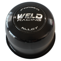 Weld Racing Replacement Billet Wheel Centre Cap Black Push Through, 3.16" O.D x 2.20" Tall