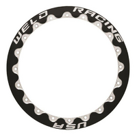 Weld Racing Drag Beadloc Ring Black Suit 15" Rim With M/T Tyres, 20 Bolt