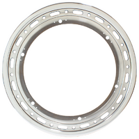 Weld Racing Sprint Beadloc Ring Polished Suit 15" Rim, 16 Bolt With 6 Dzus Buttons (No Cover)