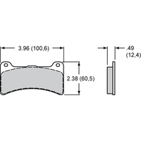 Wilwood PAD 4812-20 .49 THK AXLE SET WES98