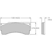 Wilwood PAD 6318-10 BLACK .710 THK AXLE SET