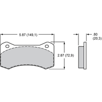 Wilwood PAD 6620A AERO4/6 POLYMATRIX AXLE SET