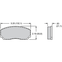 Wilwood PAD 8521A POLYMATRIX AXLE SET