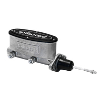 Wilwood Master Cylinder Aluminum Tandem w/ Pushrod 7/8 in. Bore Tandem Outlet Aluminum Bare 12.26 in. Length Kit