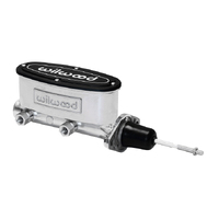 Wilwood Master Cylinder Aluminum Tandem w/ Pushrod 7/8 in. Bore Tandem Outlet Aluminum Media Burnished 12.26 in. Length Kit
