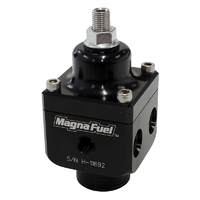 MagnaFuel 4 Port Fuel Regulator Black x1 -10AN In x4 -6AN Out 1600+ HP 4-12 Psi