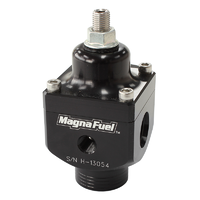 MagnaFuel 2 Port Fuel Regulator Black x1 -10AN In x2 -8AN Out 1600+ HP 4-12 Psi