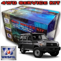 Wesfil Air/Oil/Cabin/Fuel Filter Service Kit for Toyota Landcruiser 70 Series 4 5L TD 1VD-FTV 