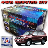Wesfil Air/Oil/Fuel Filter Service Kit for Toyota Landcruiser Prado 3 0L TD KZJ120R Series 1KZ-TE 