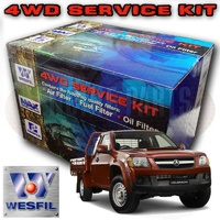 Wesfil Air/Oil/Cabin/Fuel Filter Service Kit For Holden Colorado RC 3 0L TD, Rodeo RA 3 0L TD Isuzu D-Max TF 3 0L TD 4JJ1 2007-05/12