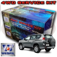 Wesfil Air/Oil/Fuel Filter Service Kit for Toyota Landcruiser Prado 3 0L TD KDJ150/155R Series 1KD-FTV 