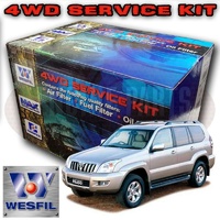 Wesfil Air/Oil/Fuel Filter Service Kit for Toyota Landcruiser Prado 4 0L V6 GRJ120R Series 1GR-FE 