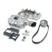 Weiand SB Chev 177 Pro-Street Supercharger Kit Short Nose 10-Rib Drive Belt, 1962-68, Polished Finish