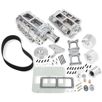 Weiand 6-71 Supercharger Kit - Polished Suit SB Chev With Short Water Pump & 1/2" Pitch Drive Belt