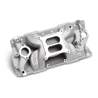 Weiand SB Chev Speed Warrior Intake Manifold Non/EGR 262ci-400ci, 1955-1986 Cylinder Heads, Satin Finish
