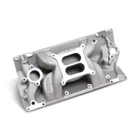 Weiand SB Chev Speed Warrior Intake Manifold Non/EGR 262ci-400ci, with Vortec (L31) Cylinder Heads, Satin Finish