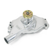 Weiand BB Chev Action+Plus Water Pump With "Twisted Snout" design, Short , Polished Finish