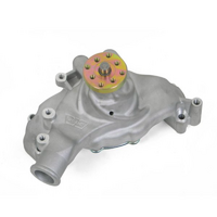 Weiand BB Chev Action +Plus Water Pump With "Twisted Snout" design, Long, Satin Finish