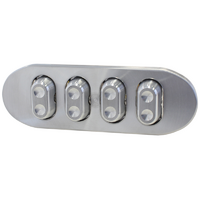 Watson's StreetWorks Quad Power Window Switch Suit 4 Door Car Oval Console 4 Switch Dimple Rocker Switches