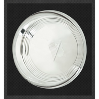 Wheel Vintiques Stainless 1940 Standard V8 Cap V8 Logo, Ribbed Outer