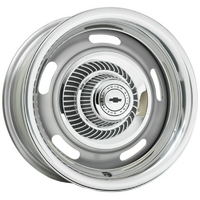 Wheel Vintiques Silver Corvette Style Rallye Rim 15 x 8" 4-3/4" Bolt Circle With 4-1/2" Back Space