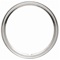 Wheel Vintiques Stainless 16" Smooth Hot Rod Style Trim RingSuit All Steel Wheels 5" Wider