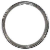Wheel Vintiques Stainless 16" Ribbed Hot Rod Style Trim RingSuit All Steel Wheels 5" Wider