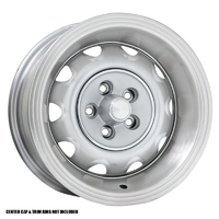 Wheel Vintiques Chrysler Rallye 15" x 6" Silver Powder Coat 5 x 4-1/2", 4" Back Spece