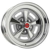 Wheel Vintiques Chrome Pontiac Rallye II Rim 15 x 7" 4-3/4" Bolt Circle With 4" Back Space