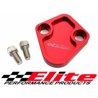 Elite Chrysler V8 Hemi Dodge Slant 6 225 Billet Fuel Pump Block Off Plate Red